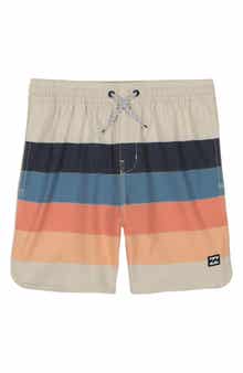 Kids' Sand Bar Stripe Water Repellent Layback Swim Trunks
