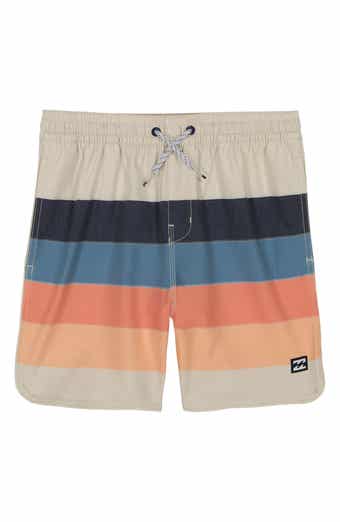 Kids' Sand Bar Stripe Water Repellent Layback Swim Trunks