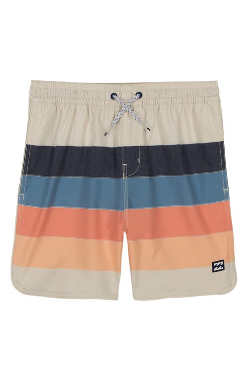 Billabong Kids' Sand Bar Stripe Water Repellent Layback Swim Trunks