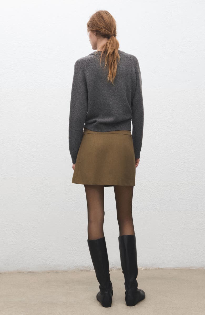 MANGO Brittany Pleated Miniskirt, Alternate, color, Brown