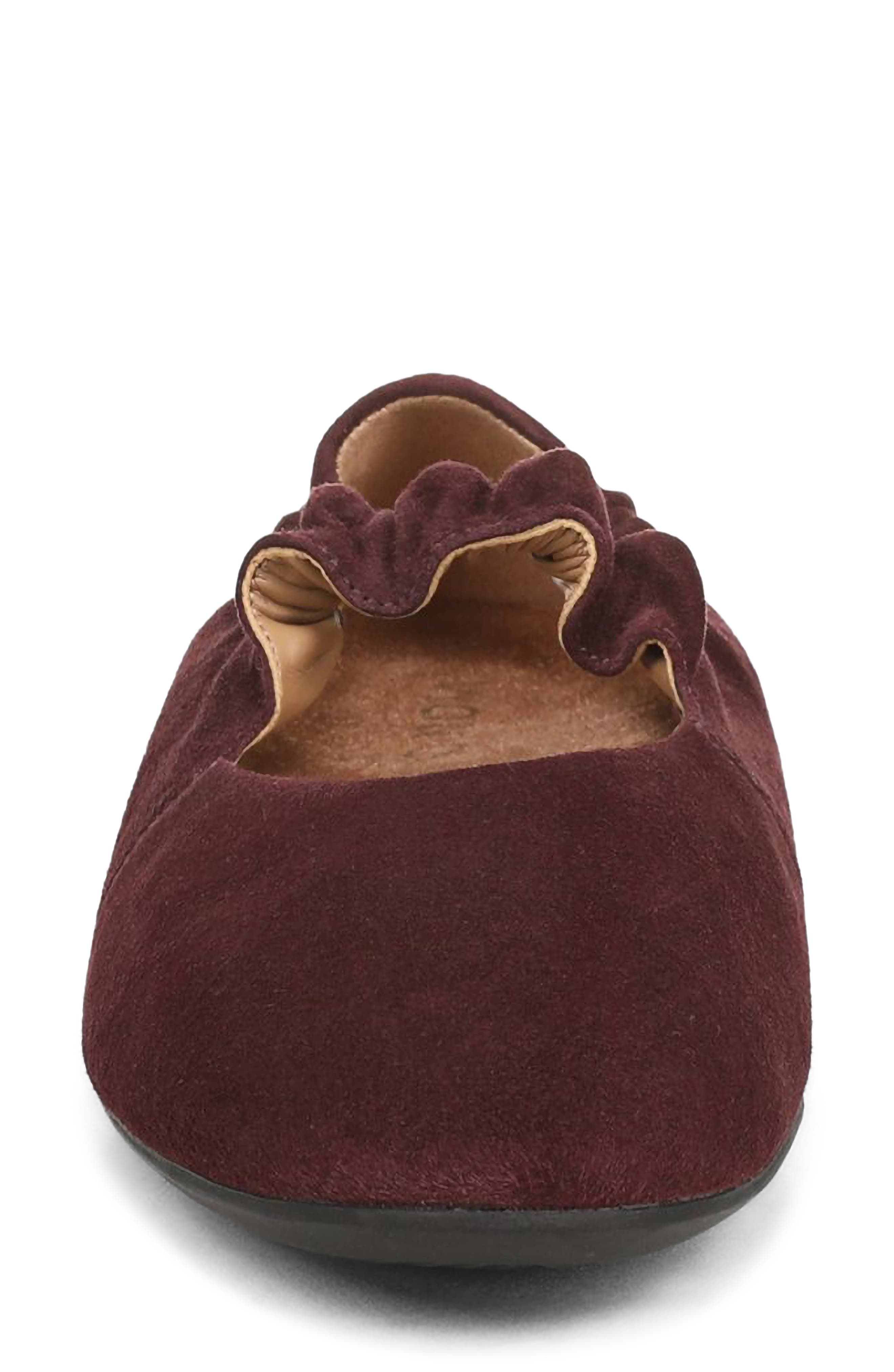 Leonie Mary Jane Flat, Alternate, color, MULLED WINE SUEDE