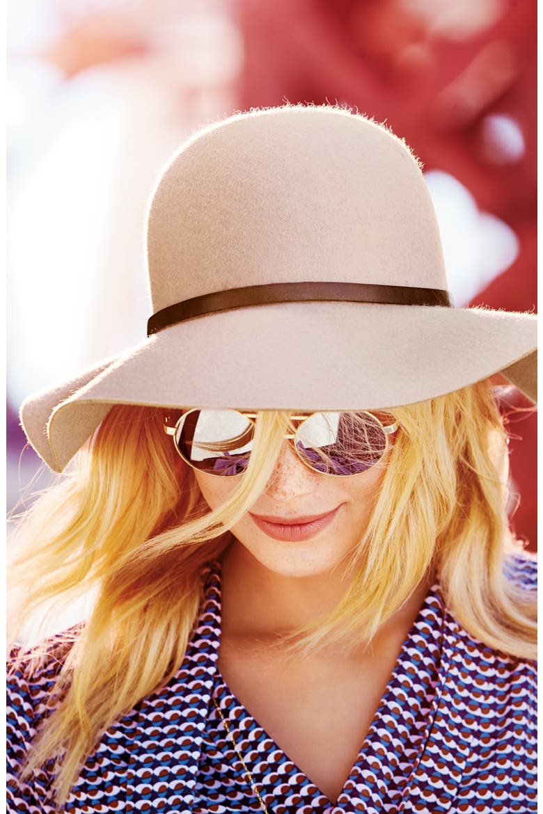 Floppy Wool Hat, Alternate, color, HEATHER NAVY