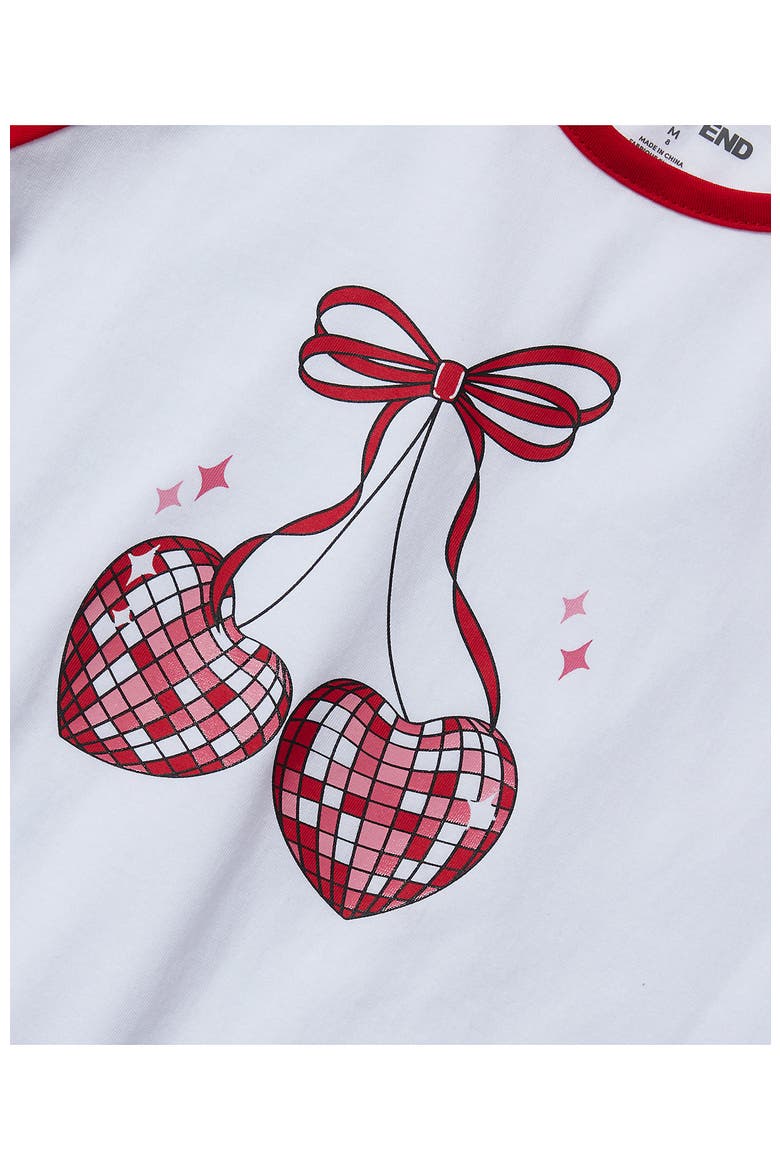 Girls Graphic Tee Shirt, Alternate, color, Apple Red Disco Cherries