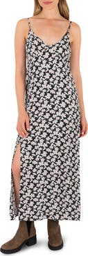 Hurley Amour Floral Print Maxi Slipdress