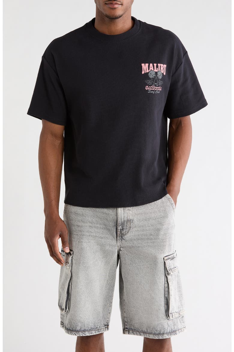 Malibu Graphic Cotton T-Shirt, Main, color, BLACK