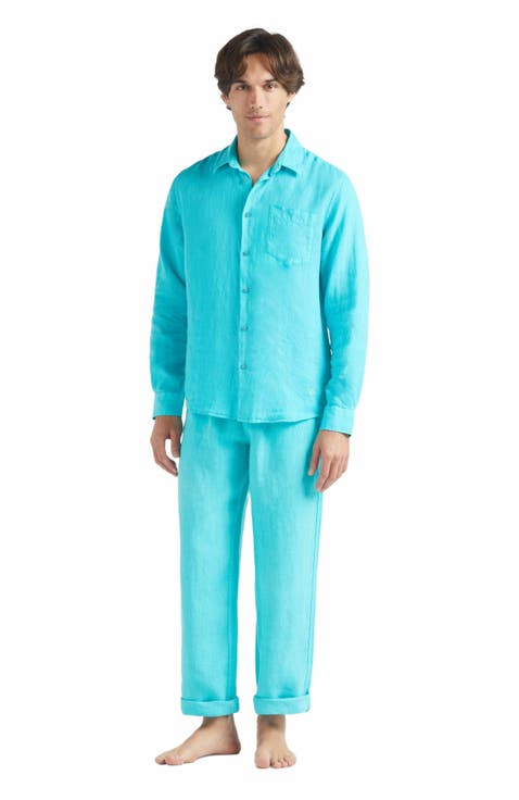 Men's Solid Linen Shirt