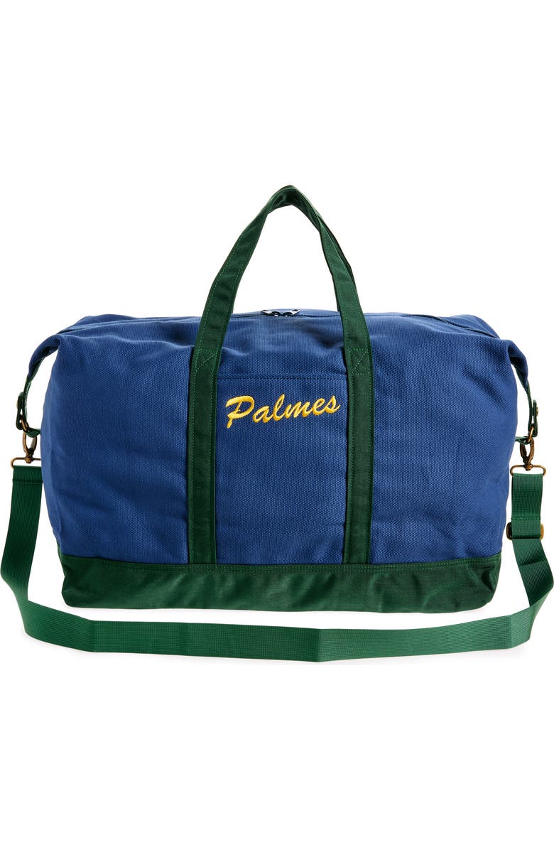 PALMES Logo Canvas Duffle Bag, Alternate, color, Navy
