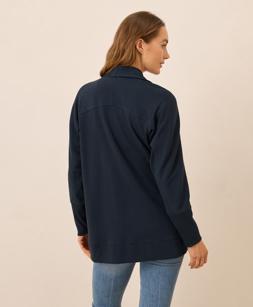 Pact Organic Airplane Wrap Cardigan In Blue