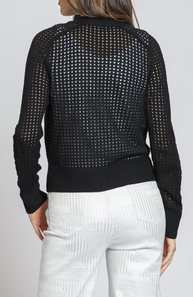 APNY Open Stitch Cardigan, Alternate, color, Black