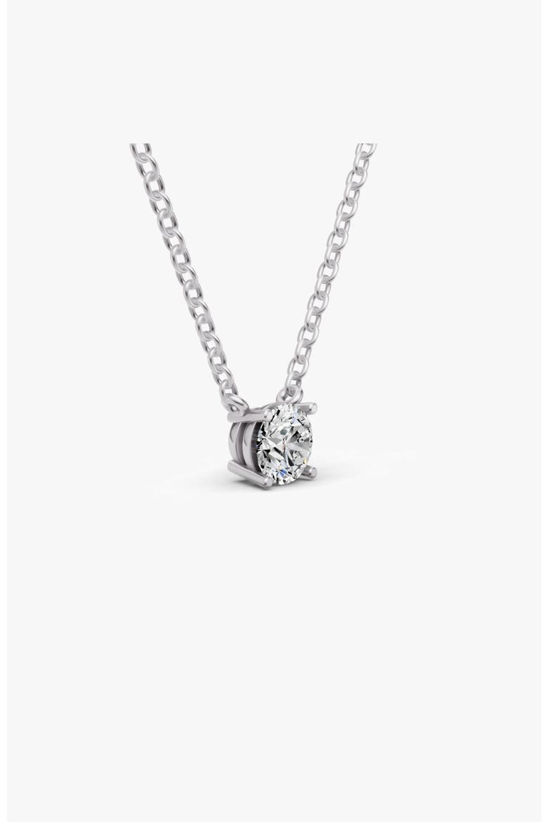 14K Gold 0.5 ct Lab Grown Round Sereia Shape Diamond Pendant, Alternate, color, White Gold