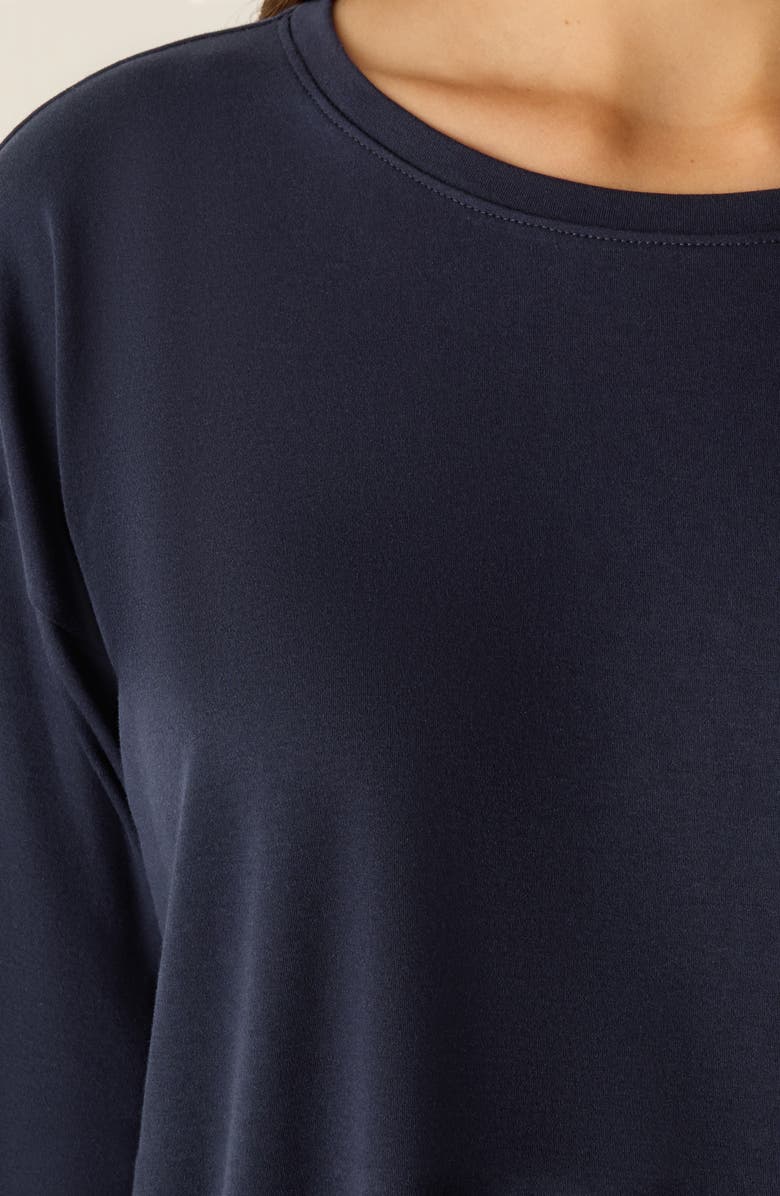 Eileen Fisher Boxy Organic Cotton Top, Alternate, color, Ink