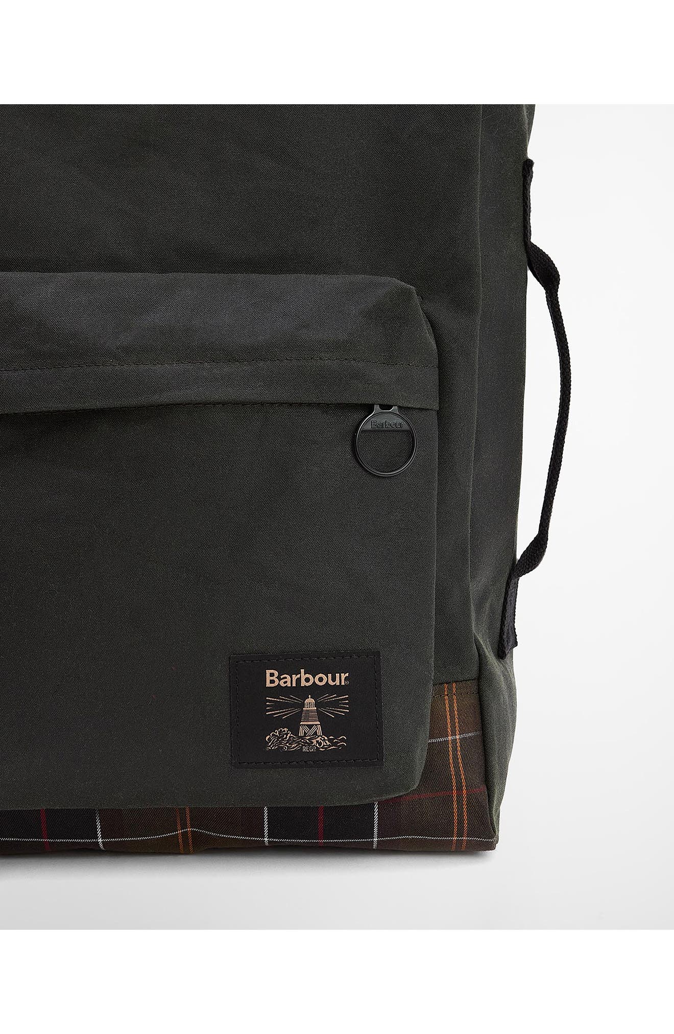 Barbour Field Waxed Cotton Backpack, Alternate, color, 