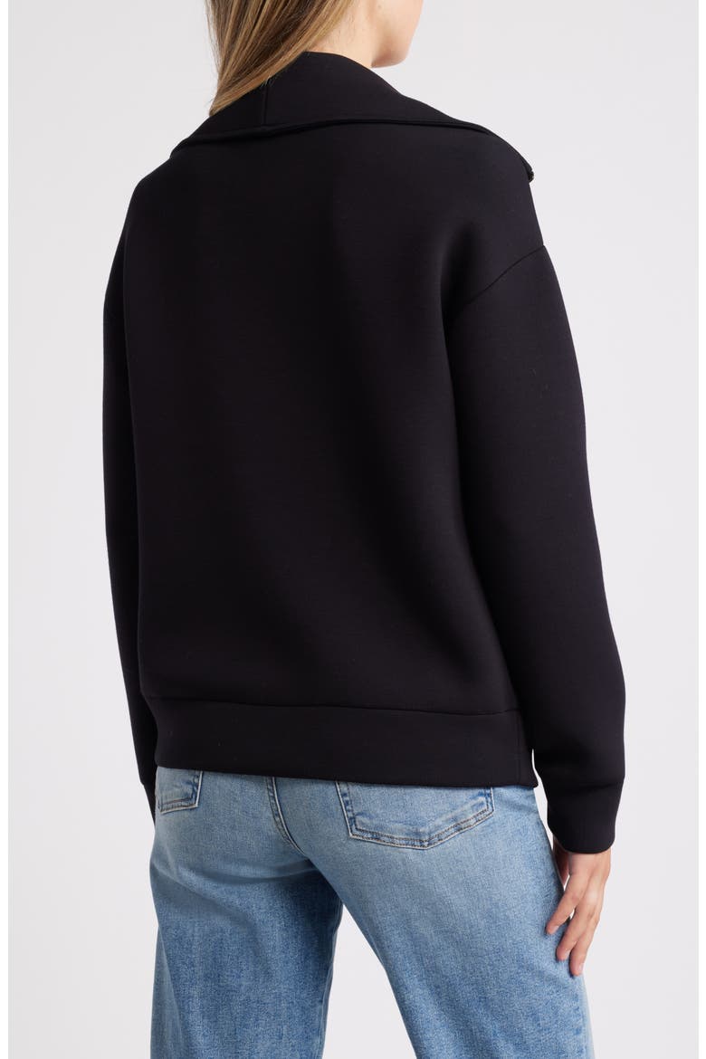 Half Zip Sweatshirt, Alternate, color, BLACK