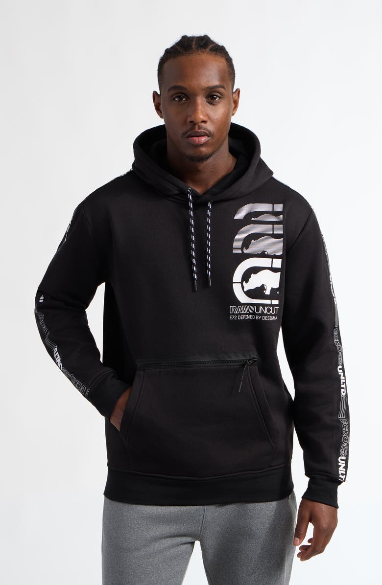 Ecko Unltd. Pop Tape Hoodie, Main, color, Black