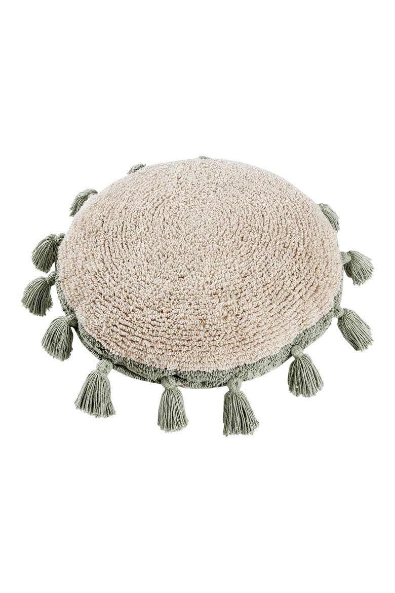 Circle Accent Pillow, Alternate, color, GREEN