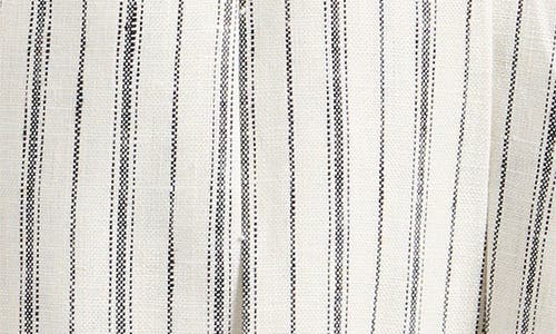 Reformation Arella Linen Mini Shirtdress In Elsie Stripe