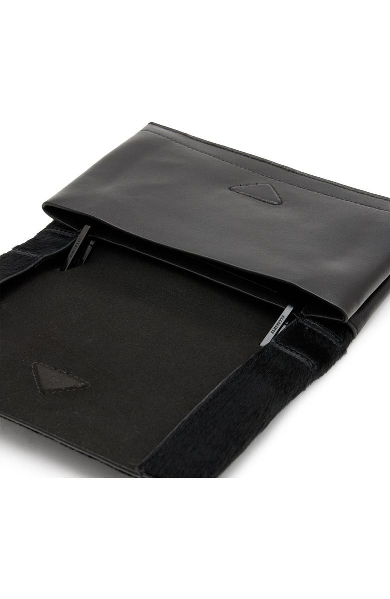AllSaints Yua Luxe Genuine Calf Hair Clutch, Alternate, color,