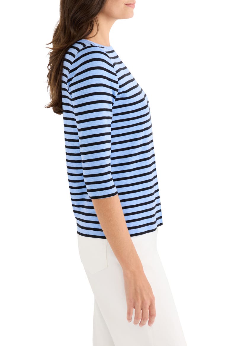 Stripe Boat Neck T-Shirt, Alternate, color, BLUE MULTI