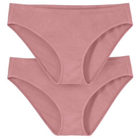Women's 100% Organic Soft Cotton Bikini Underwear 2-Pack