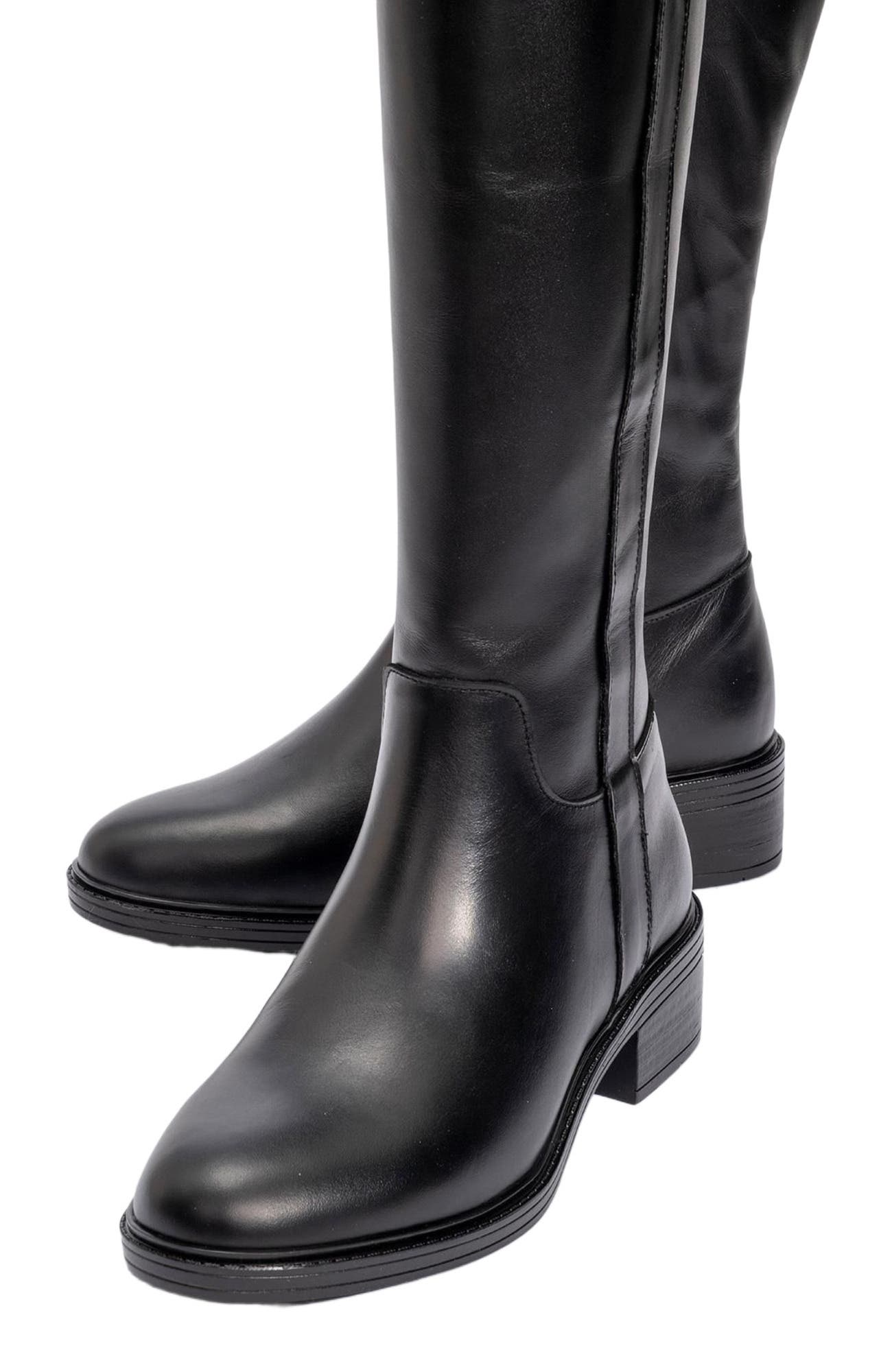 Forever & Always Shoes Acro Leather Boot, Alternate, color, Black Leather