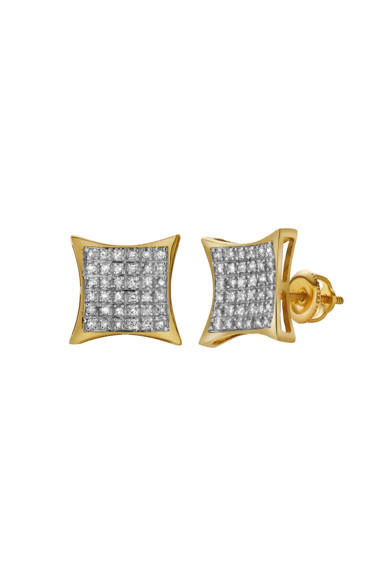 Felizardo 10K Yellow Gold Diamond Unisex Earrings - 0.35 Cts, Main, color, 10K Yellow Gold