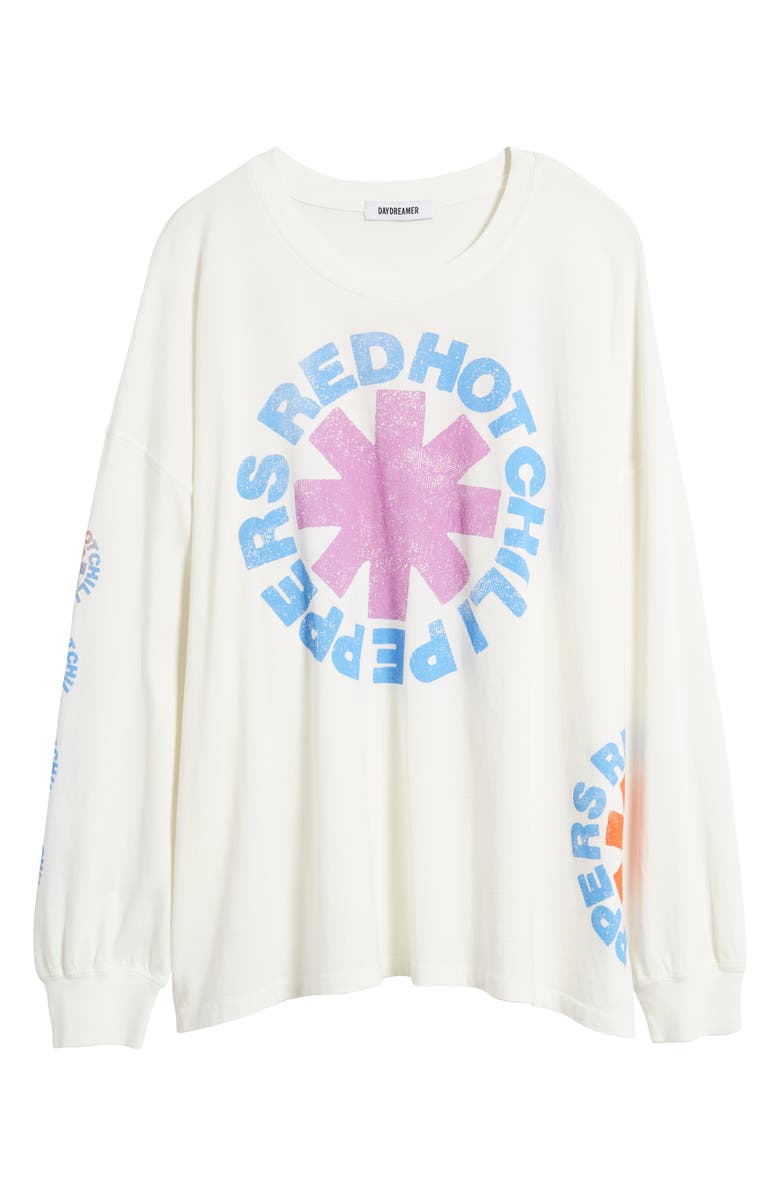 Daydreamer Red Hot Chili Peppers Asterisk Long Sleeve Cotton Graphic T-Shirt, Alternate, color, 