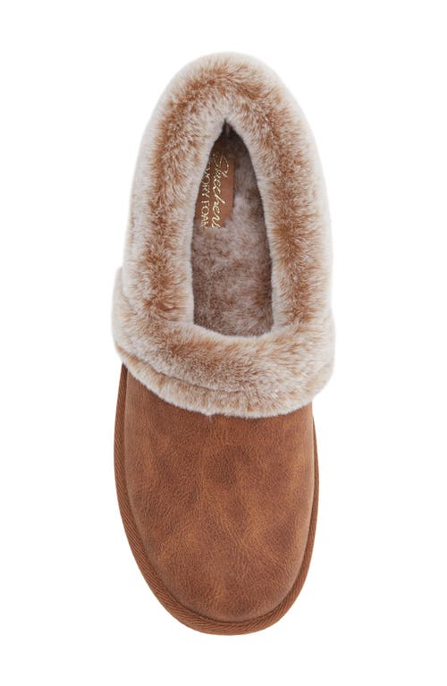 Skechers Cozy Up Faux Fur Lined Slipper In Brown