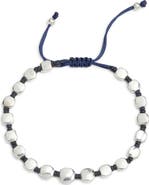 Caputo & Co. Men's Beaded Macramé Slider Bracelet