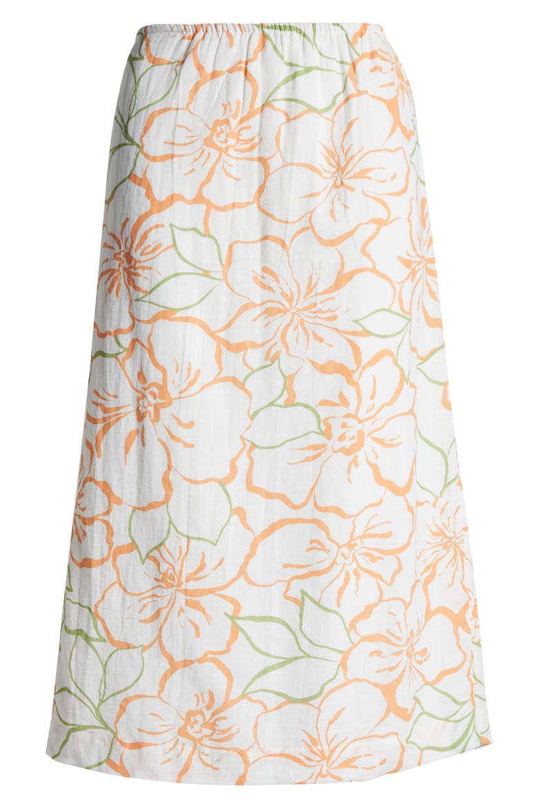 Keep It Simple Cotton Midi Skirt, Alternate, color, SALT CRYSTAL