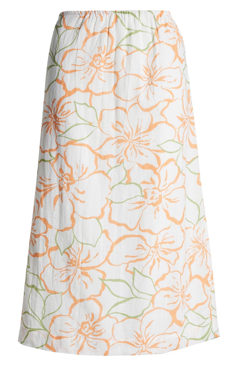 Billabong Keep It Simple Cotton Midi Skirt, Alternate, color, Salt Crystal