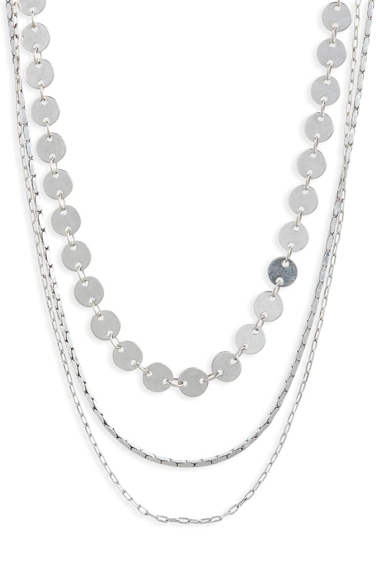 Madewell Disc Layered Necklaces, Main, color,