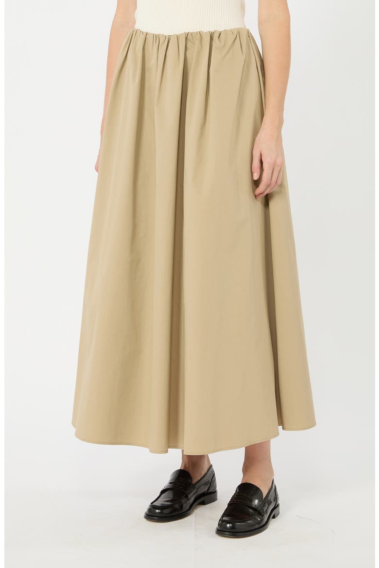 Aguzze Cotton Skirt, Main, color, BEIGE