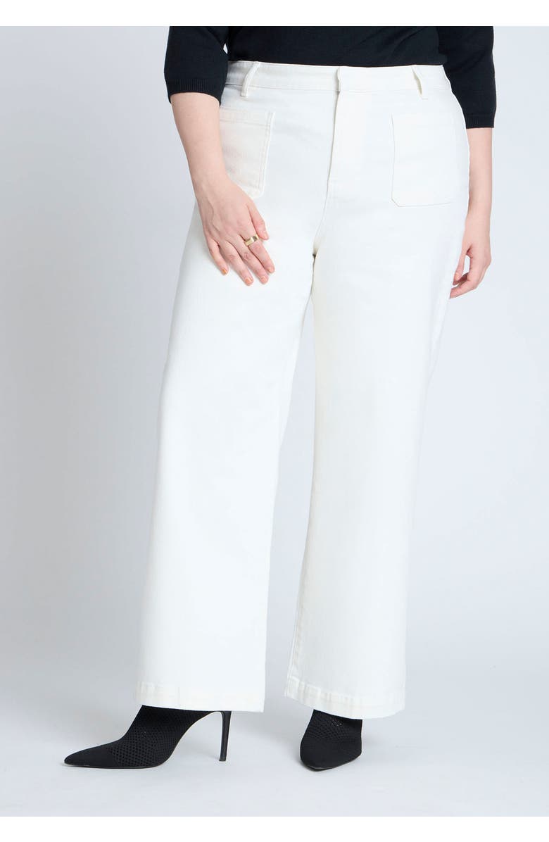ELOQUII Trouser Jean, Alternate, color, White
