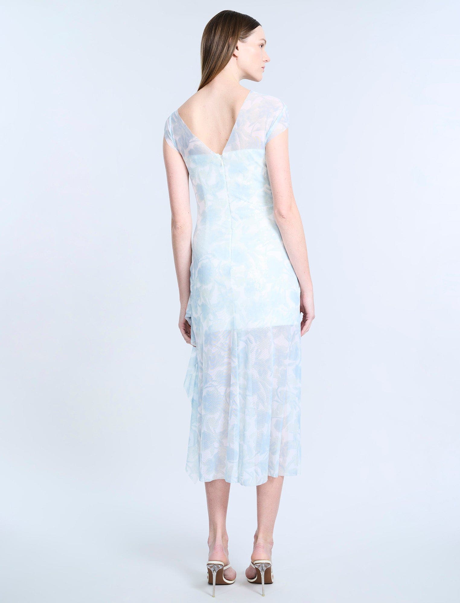 Mesh Sequin Midi Dress - image 2