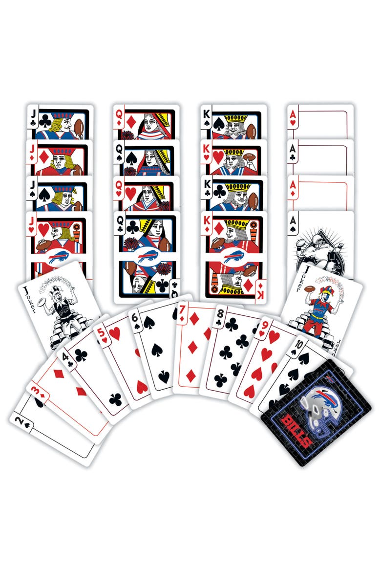 Buffalo Bills Neon Playing Cards, Alternate, color, Multicolor