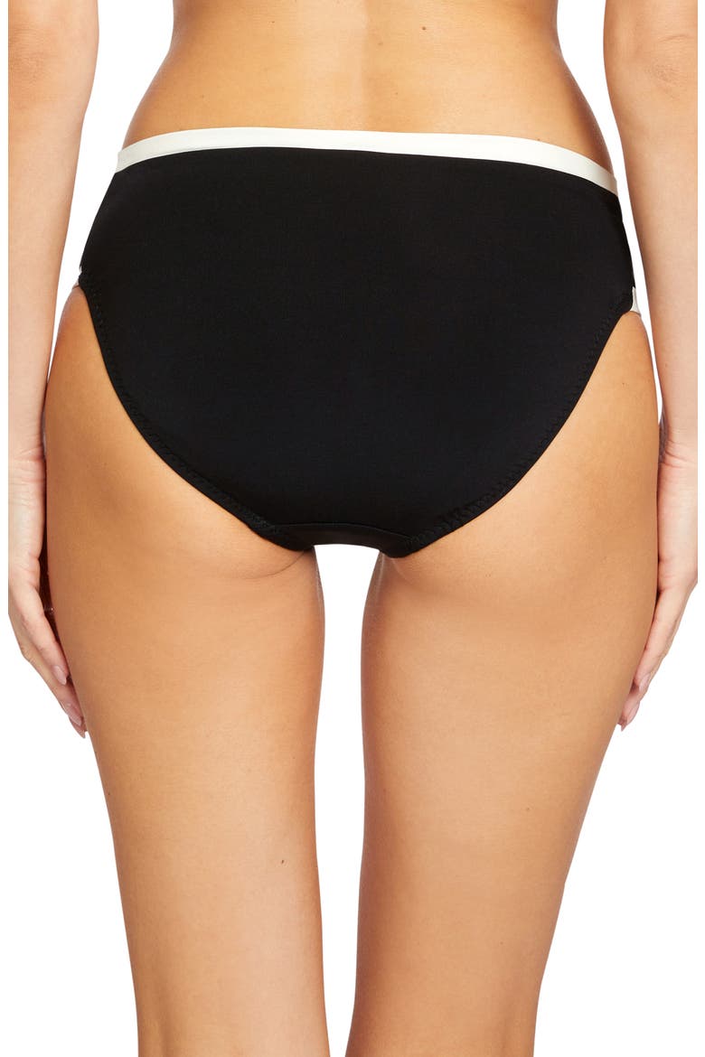 Tierna Twist Hipster Bikini Bottoms, Alternate, color, BLACK/ CREAM