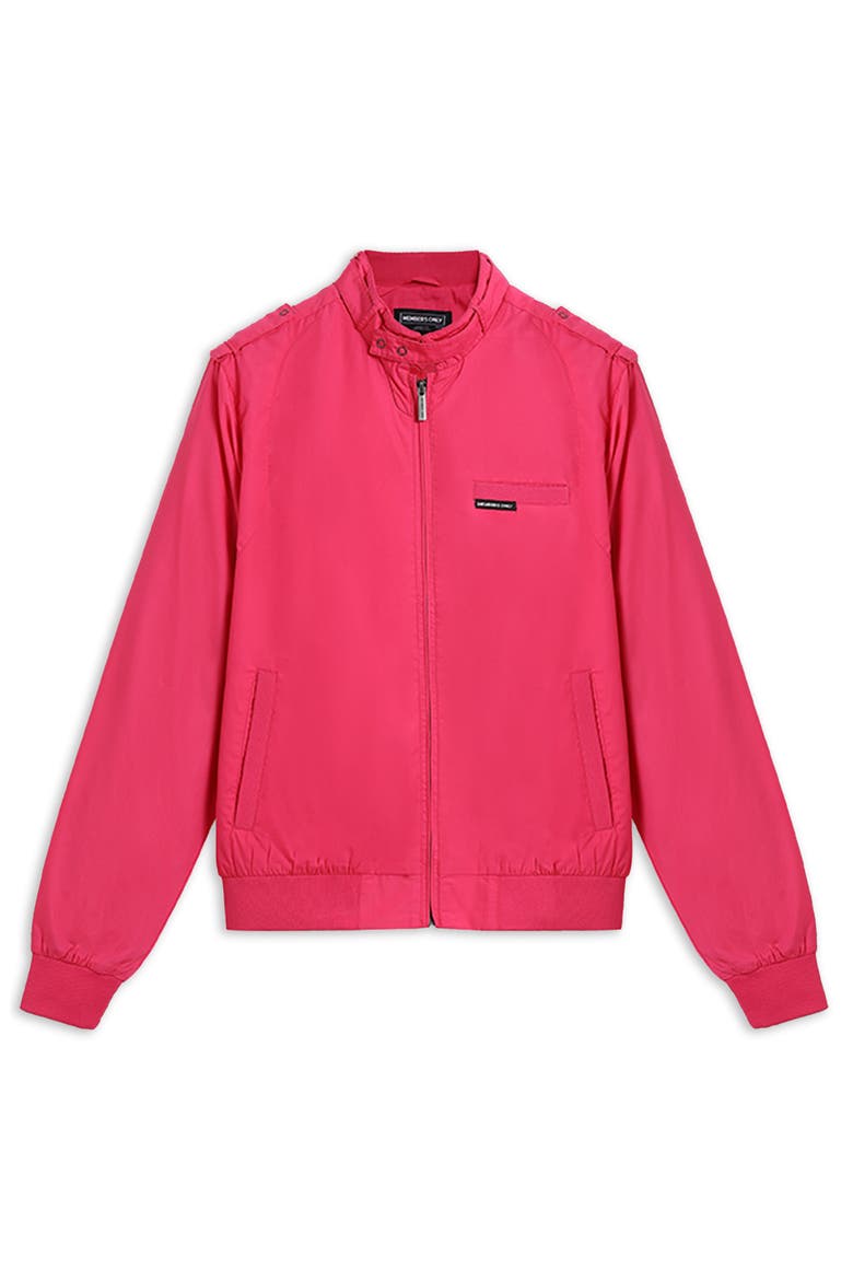 Classic Iconic Racer Jacket, Alternate, color, Hot Pink