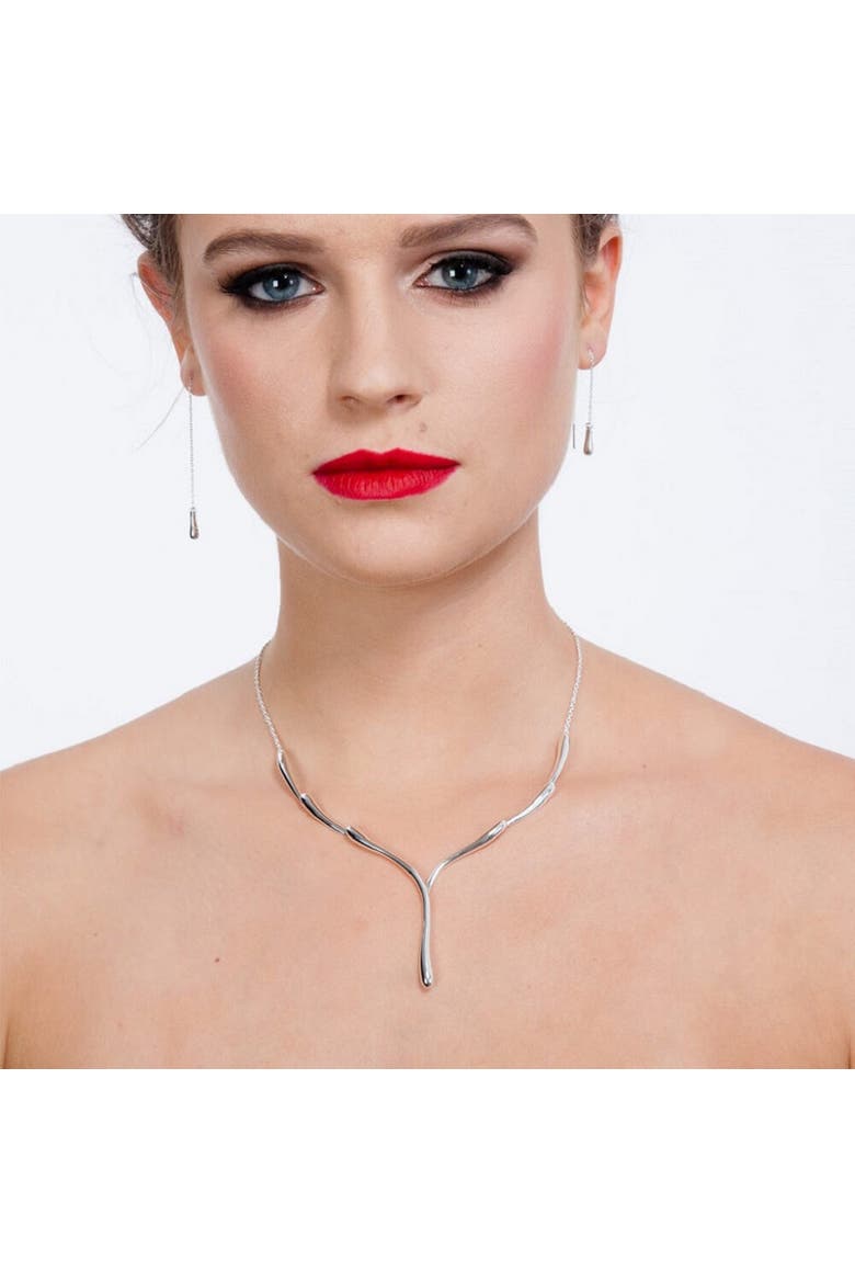 Single Melting Necklace, Alternate, color, Sterling Silver