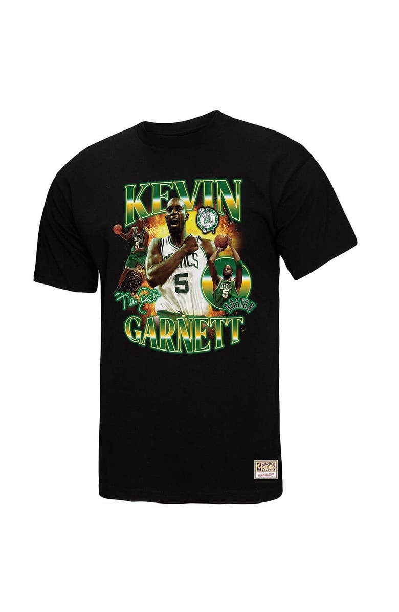 Mitchell & Ness Men's Mitchell & Ness Kevin Garnett Black Boston Celtics Collage T-Shirt, Alternate, color, Black