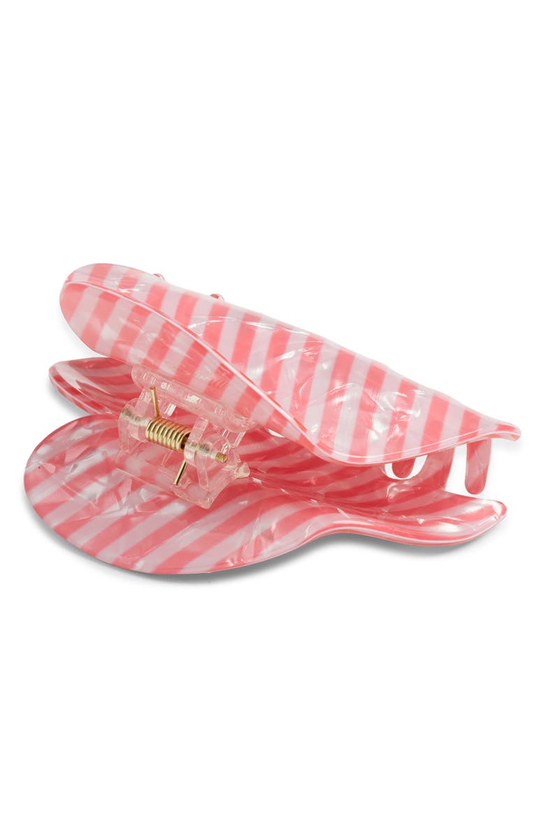 Chelsea28 Heart Stripe Claw Clip, Alternate, color, Pink Multi