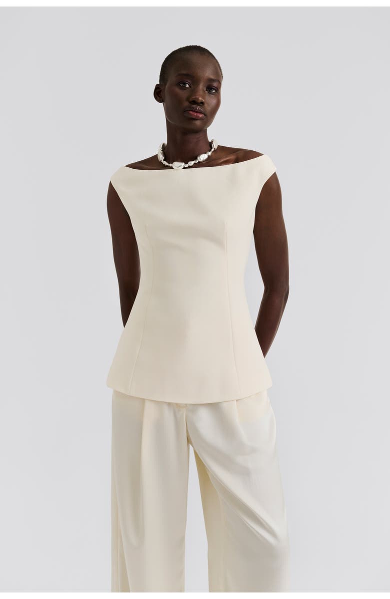 Malina Diora Half Off Shoulder Top, Main, color, Vanilla