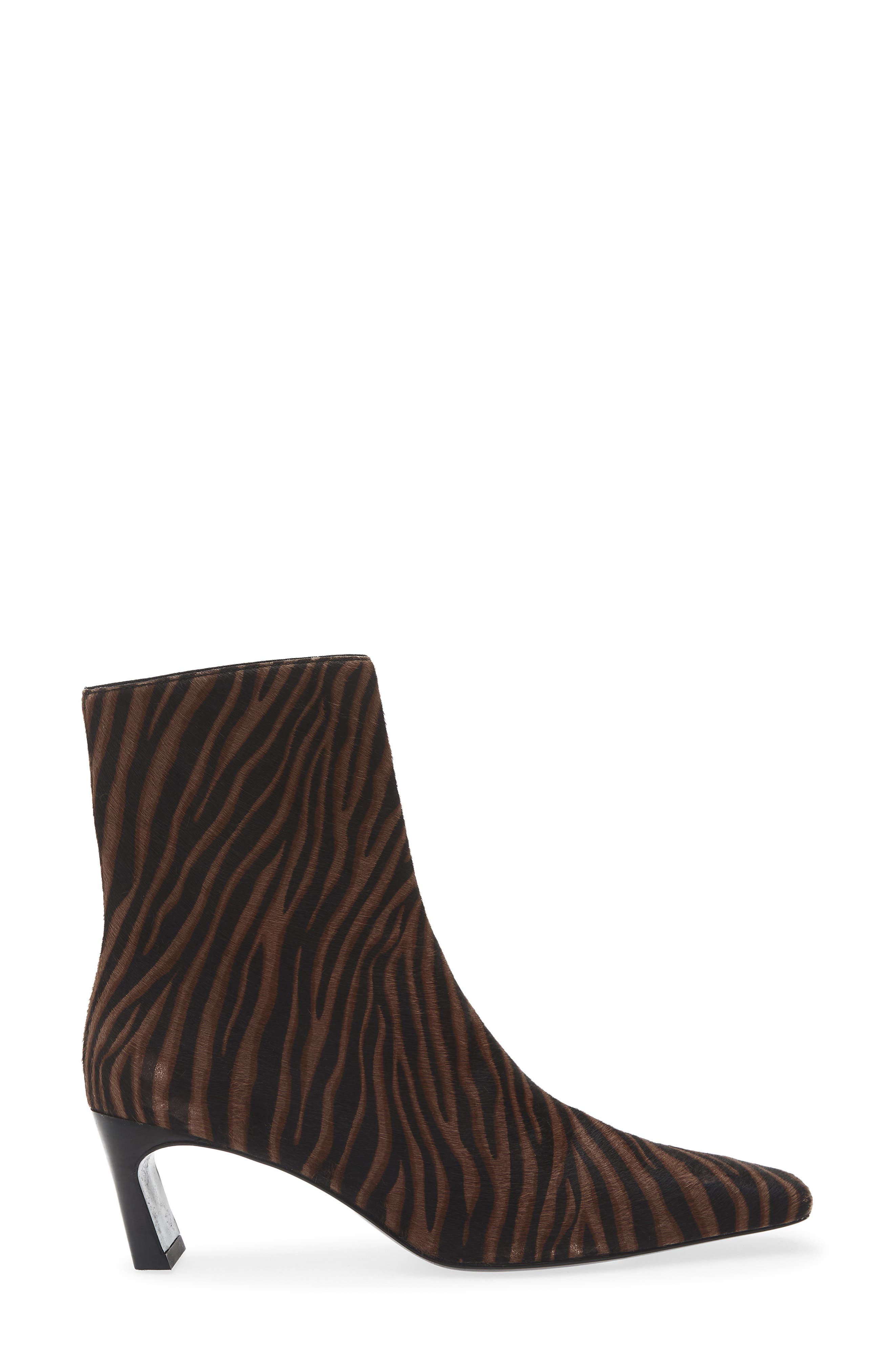 Kai Genuine Calf Hair Ankle Boot, Alternate, color, COFFEE ZEBRA CALF HAIR