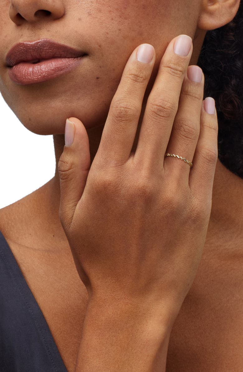 Frankie & Zoe Diamond Zigzag Band Ring, Alternate, color, Yellow Gold