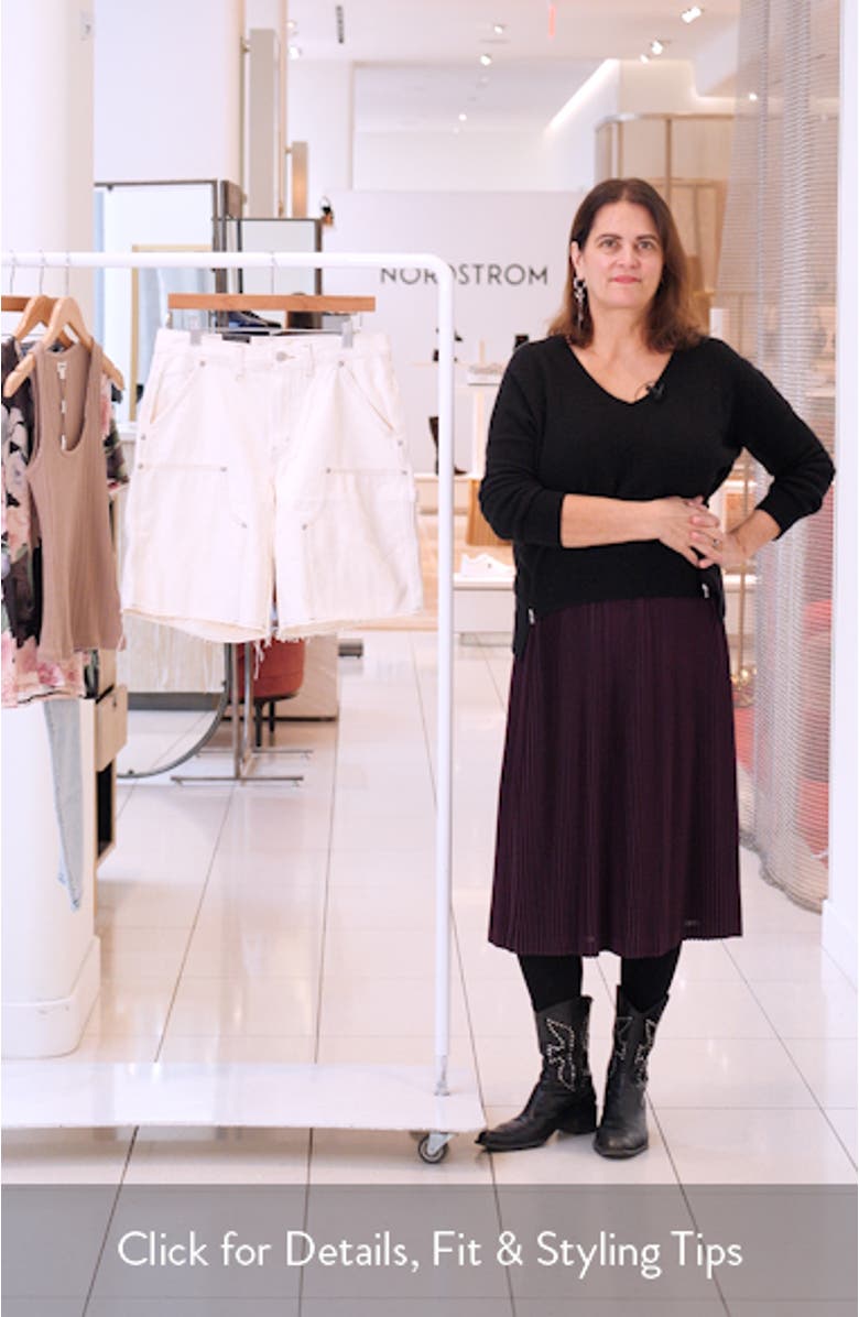 Baggy Dad Raw Hem Utility Shorts, sales video thumbnail