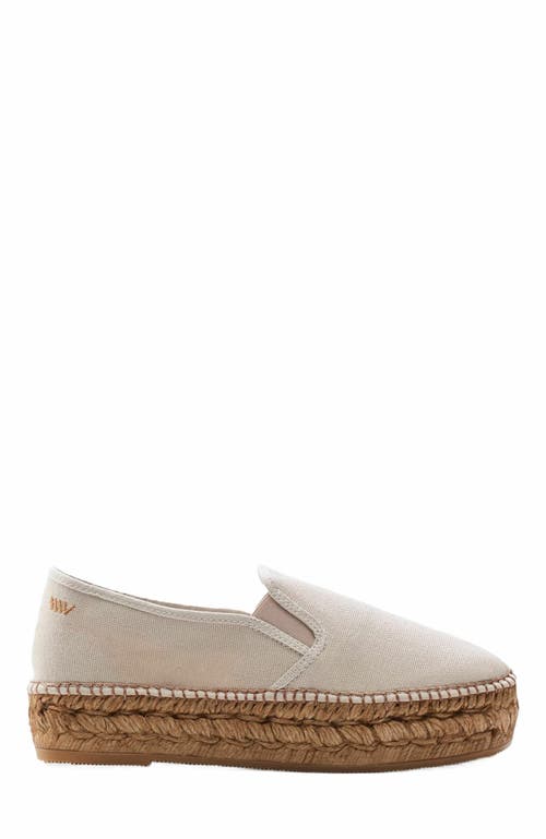 VISCATA Castell Canvas Espadrille Platforms in Beige  product
