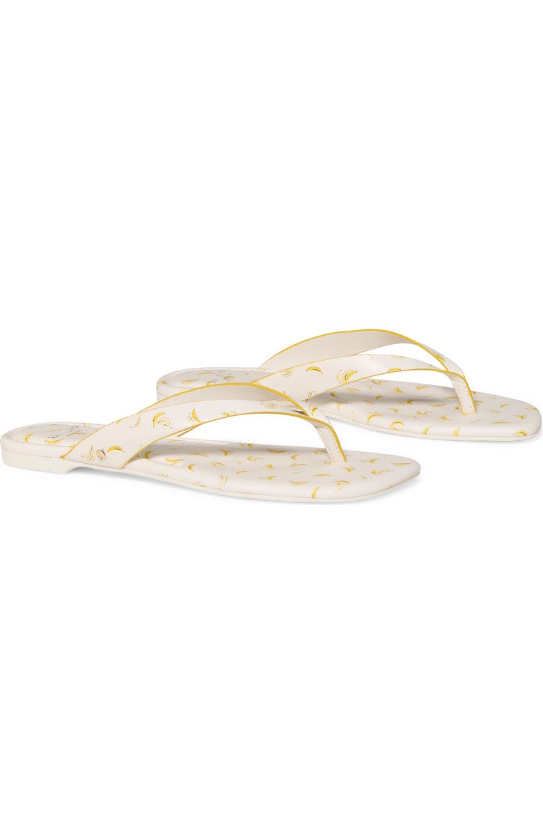 Kate Spade New York banana print flip flop, Alternate, color,