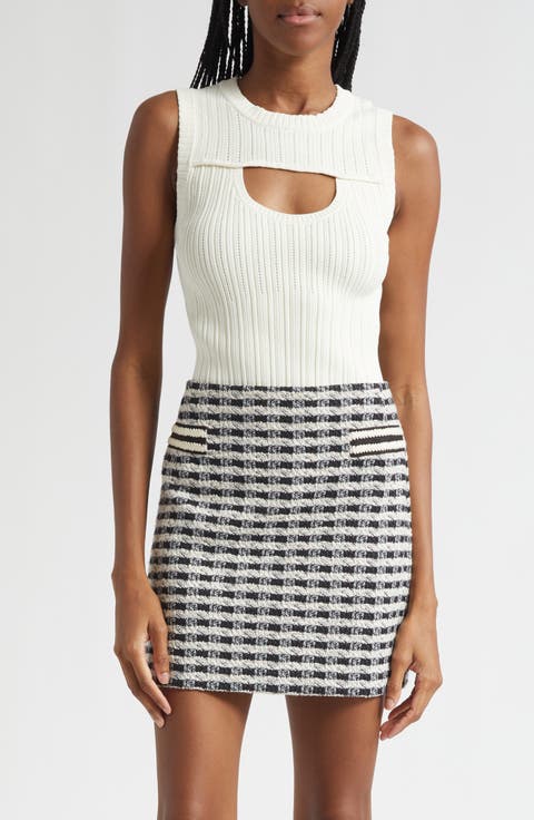 Morgann Cutout Sleeveless Rib Knit Top