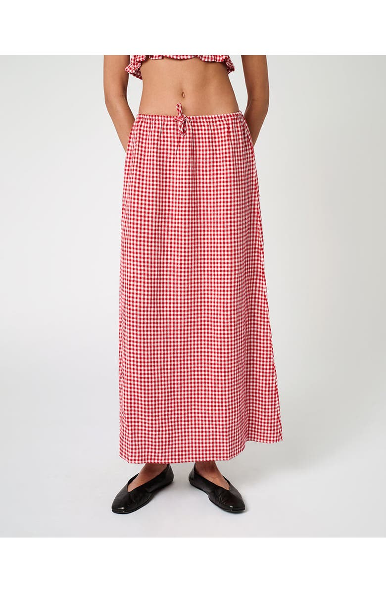 WeWoreWhat Tie Waist Skirt, Main, color,