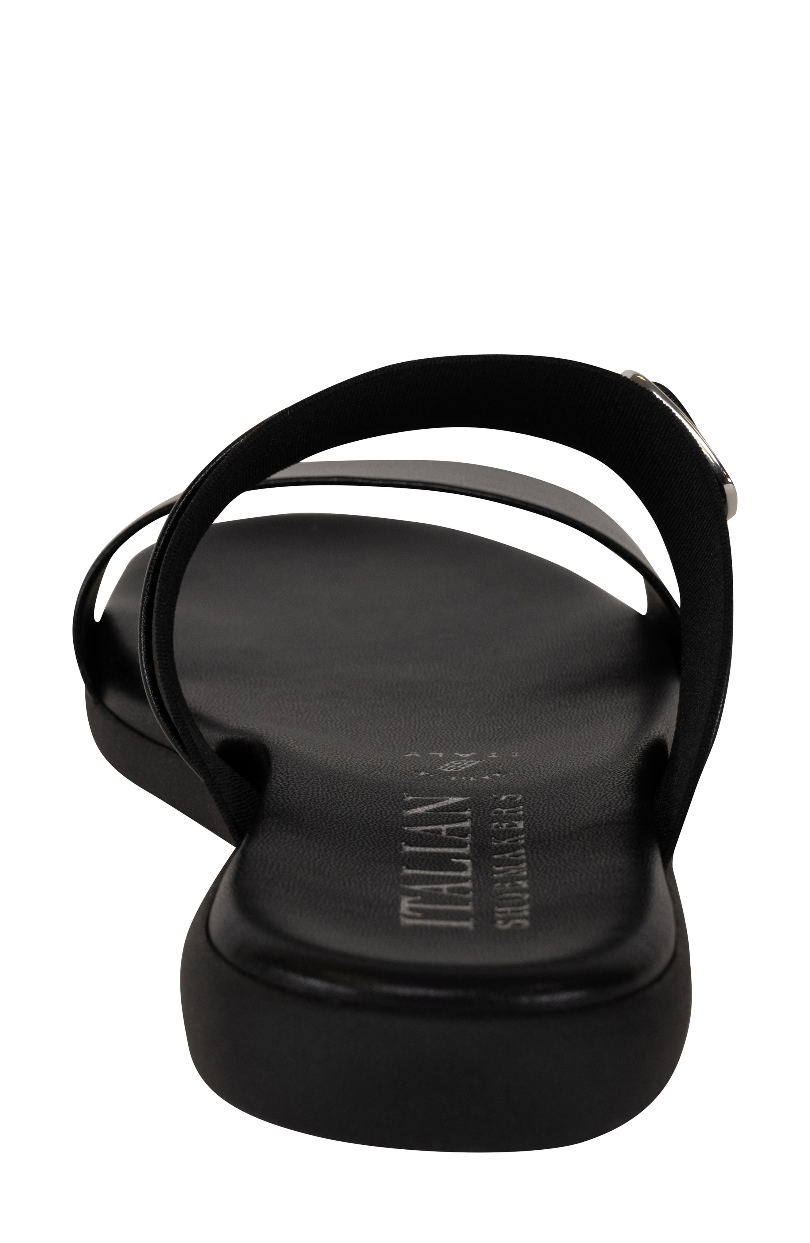 ITALIAN SHOEMAKERS Jelani Square Toe Slide Sandal, Alternate, color, Black