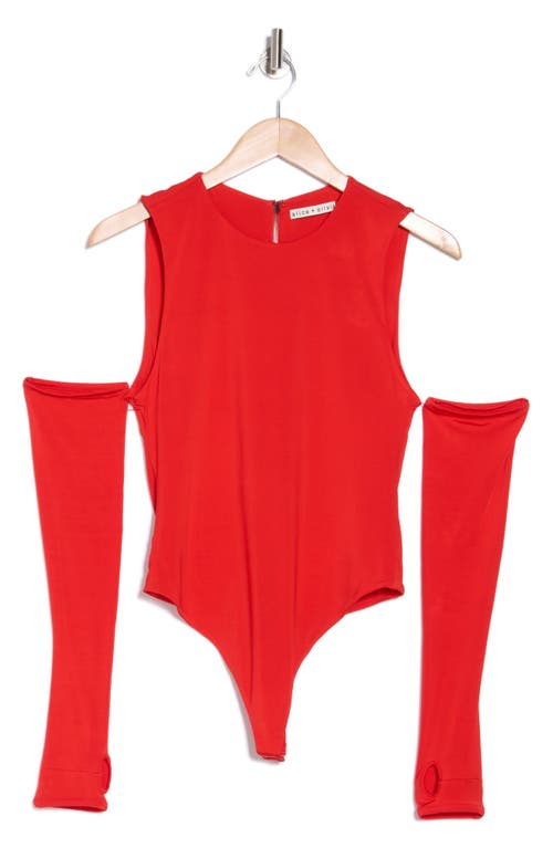 Alice And Olivia Alice + Olivia Olea Sculpting Cold Shoulder Bodysuit